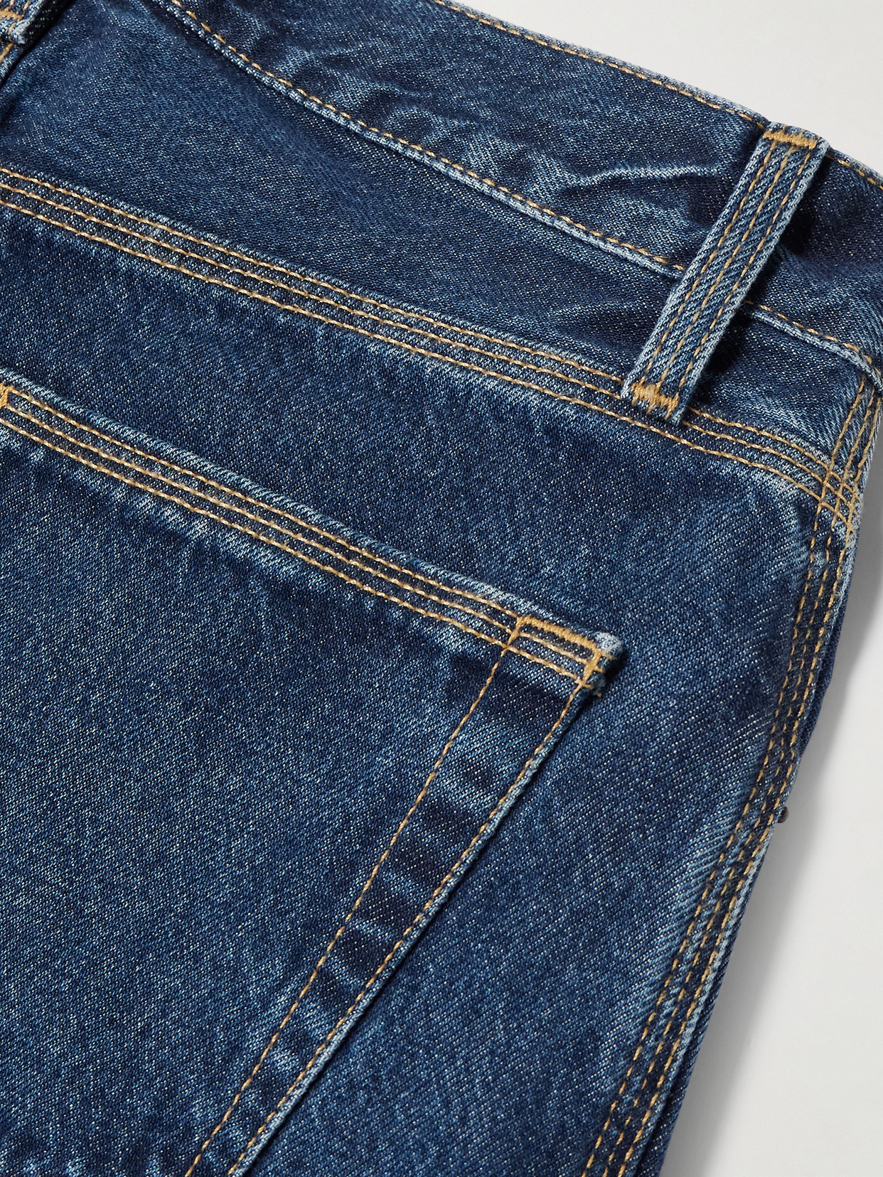 Frame The Cuffed Wide High-rise Wide-leg Jeans In Blue
