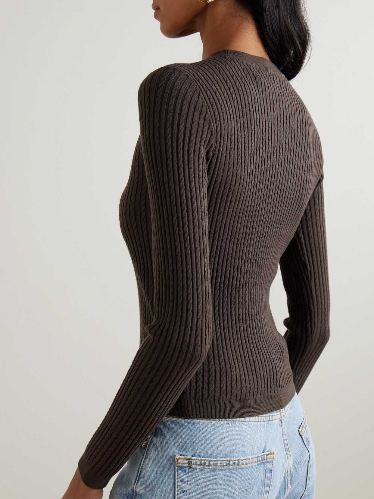 Frame Travel Cotton-blend Sweatshirt In Brown