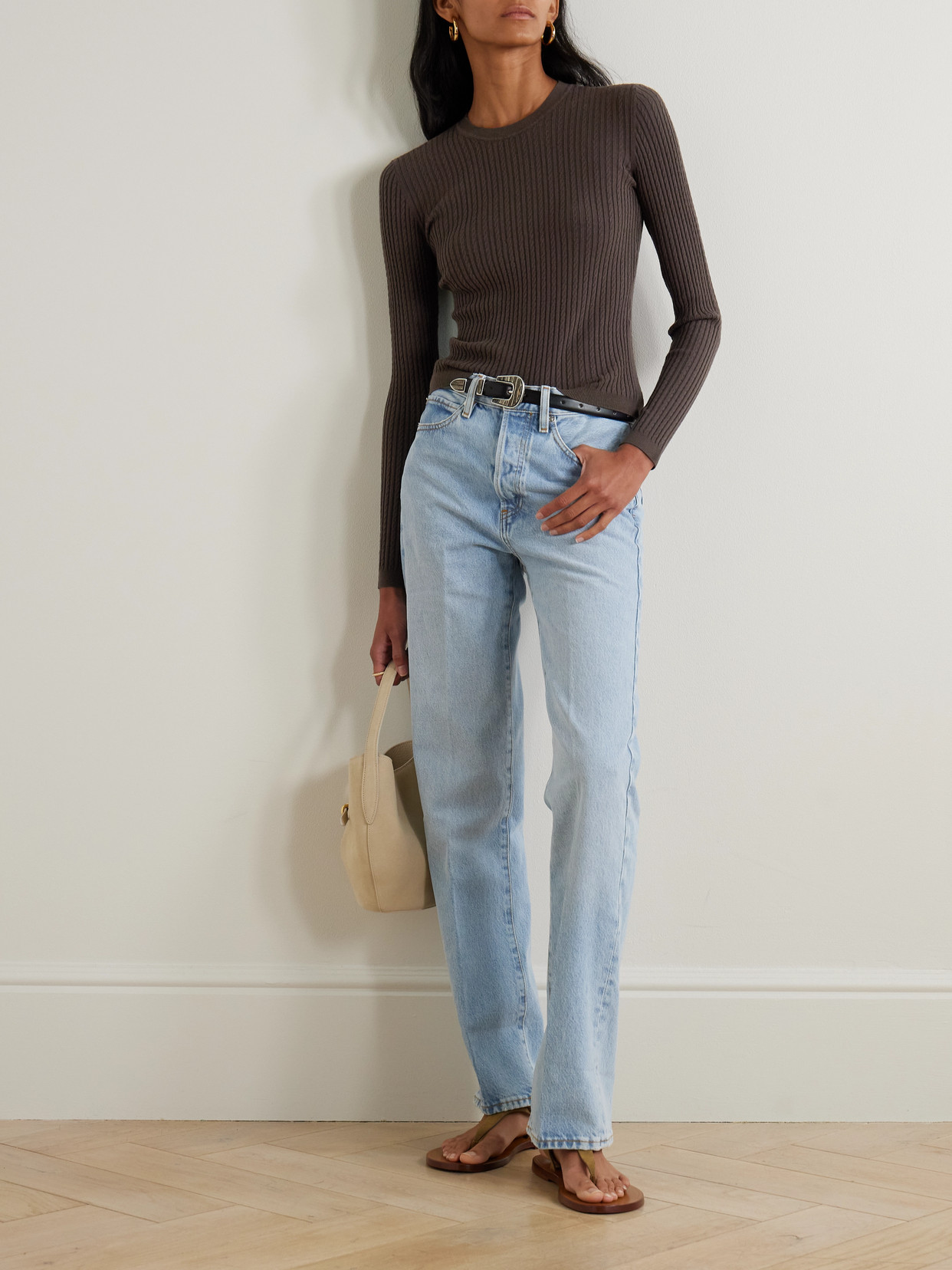 Frame Travel Cotton-blend Sweatshirt In Brown
