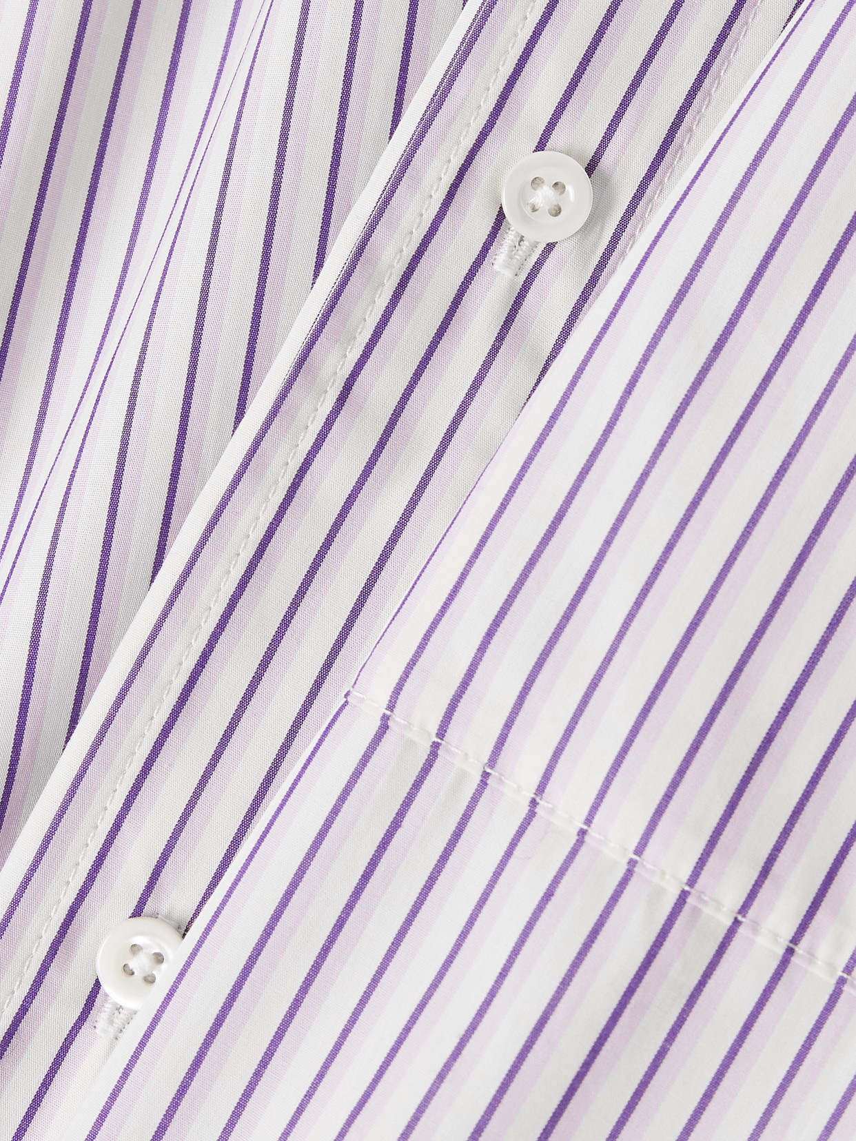 Frame Striped Cotton-poplin Shirt In Pink
