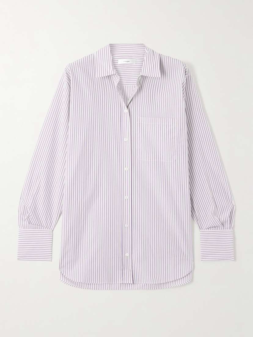 Frame Striped Cotton-poplin Shirt