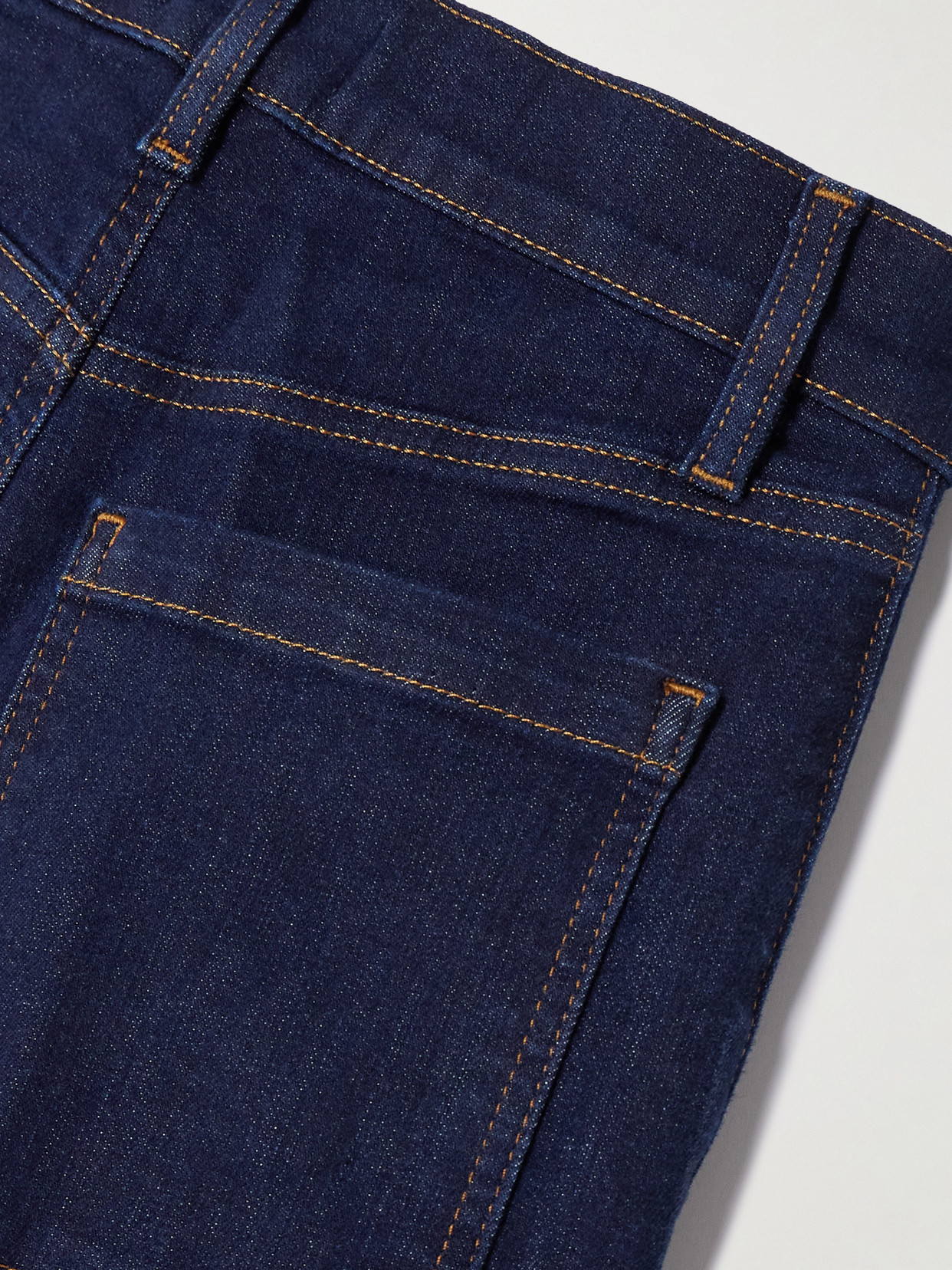 Frame Le Slim Palazzo Modernist Pocket High-rise Wide-leg Jeans In Blue