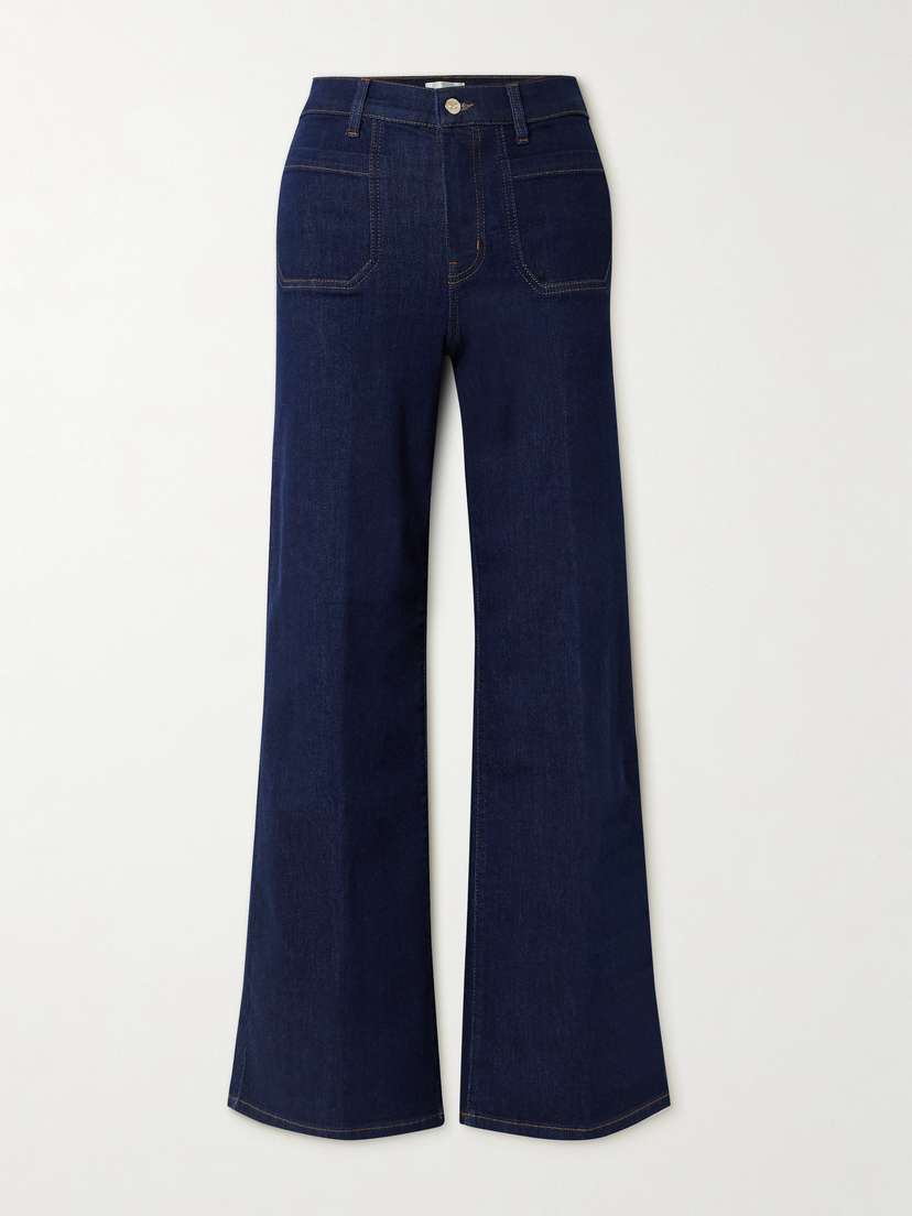 Frame Le Slim Palazzo Modernist Pocket High-rise Wide-leg Jeans