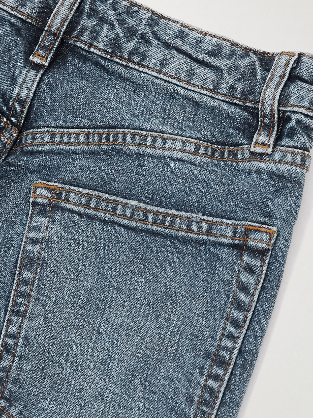 Frame The Ruler High-rise Slim-leg Jeans In Blue
