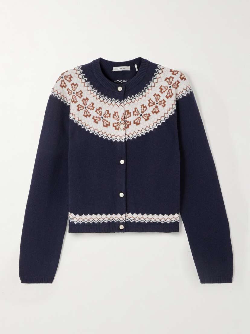 Frame Fair Isle Cashmere Cardigan