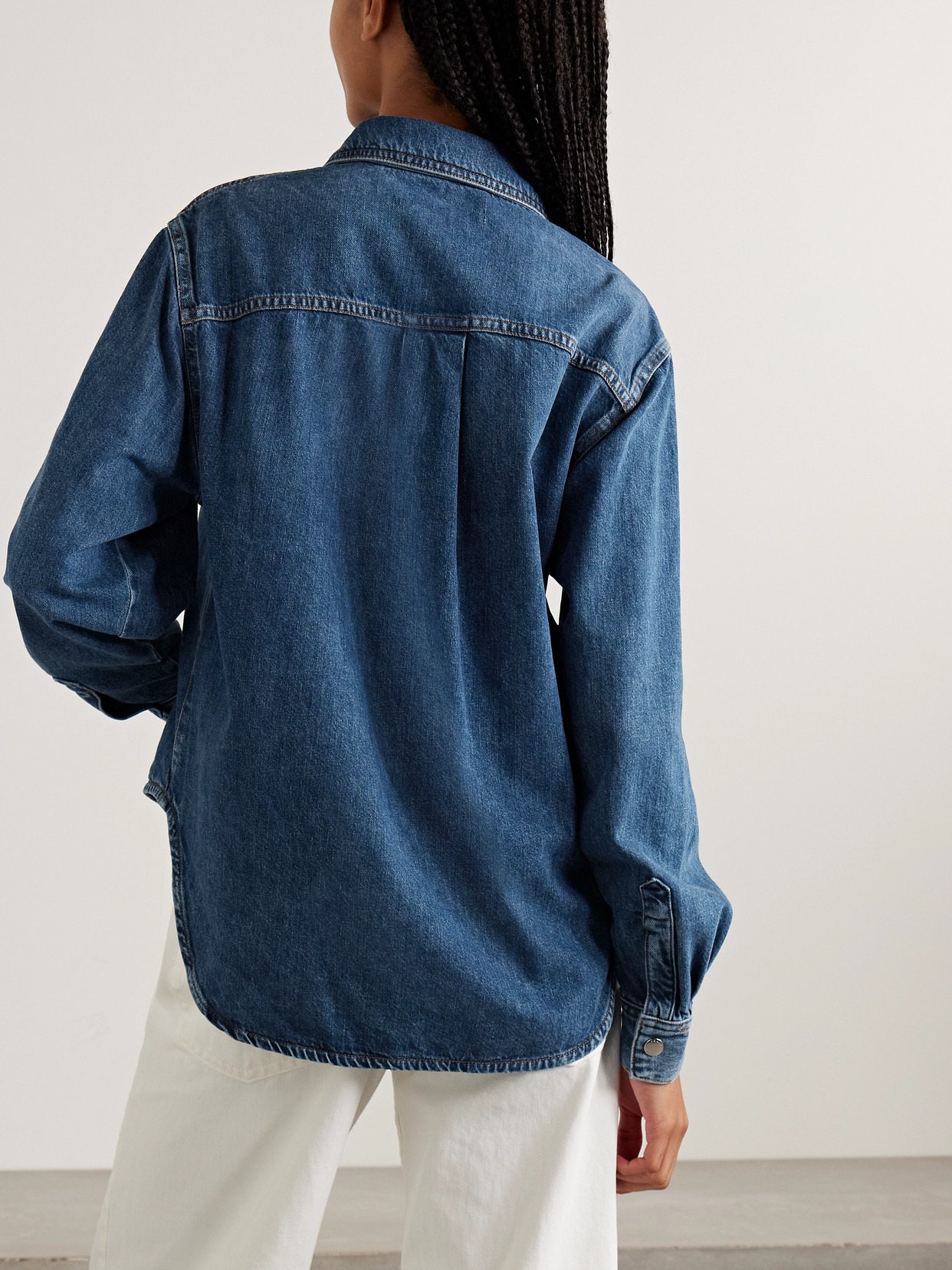 Frame Denim Shirt In Blue