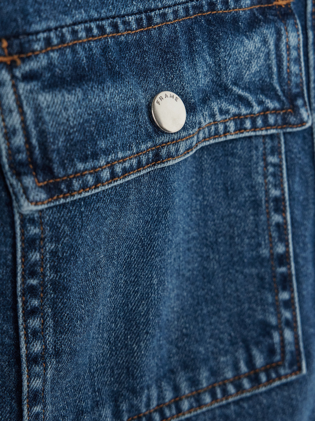 Frame Denim Shirt In Blue