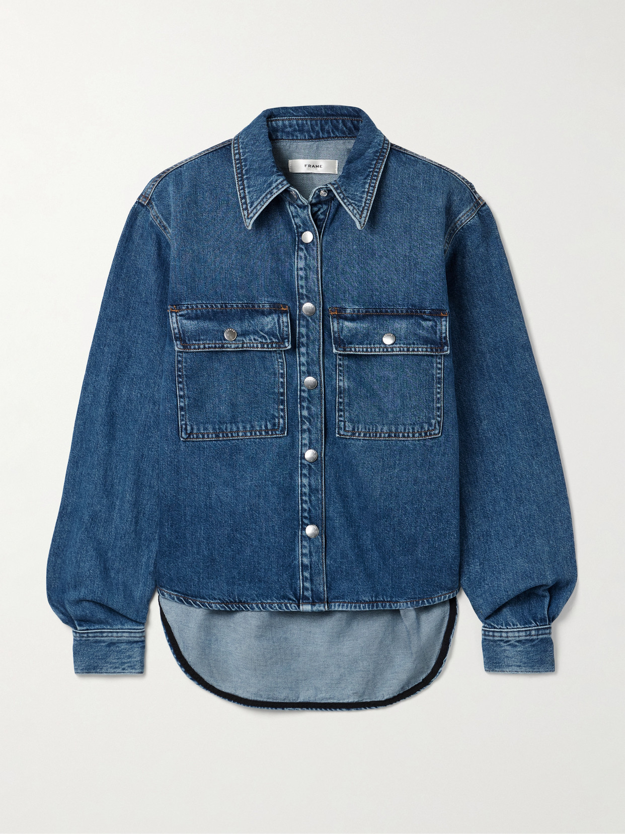 Frame Denim Shirt In Blue