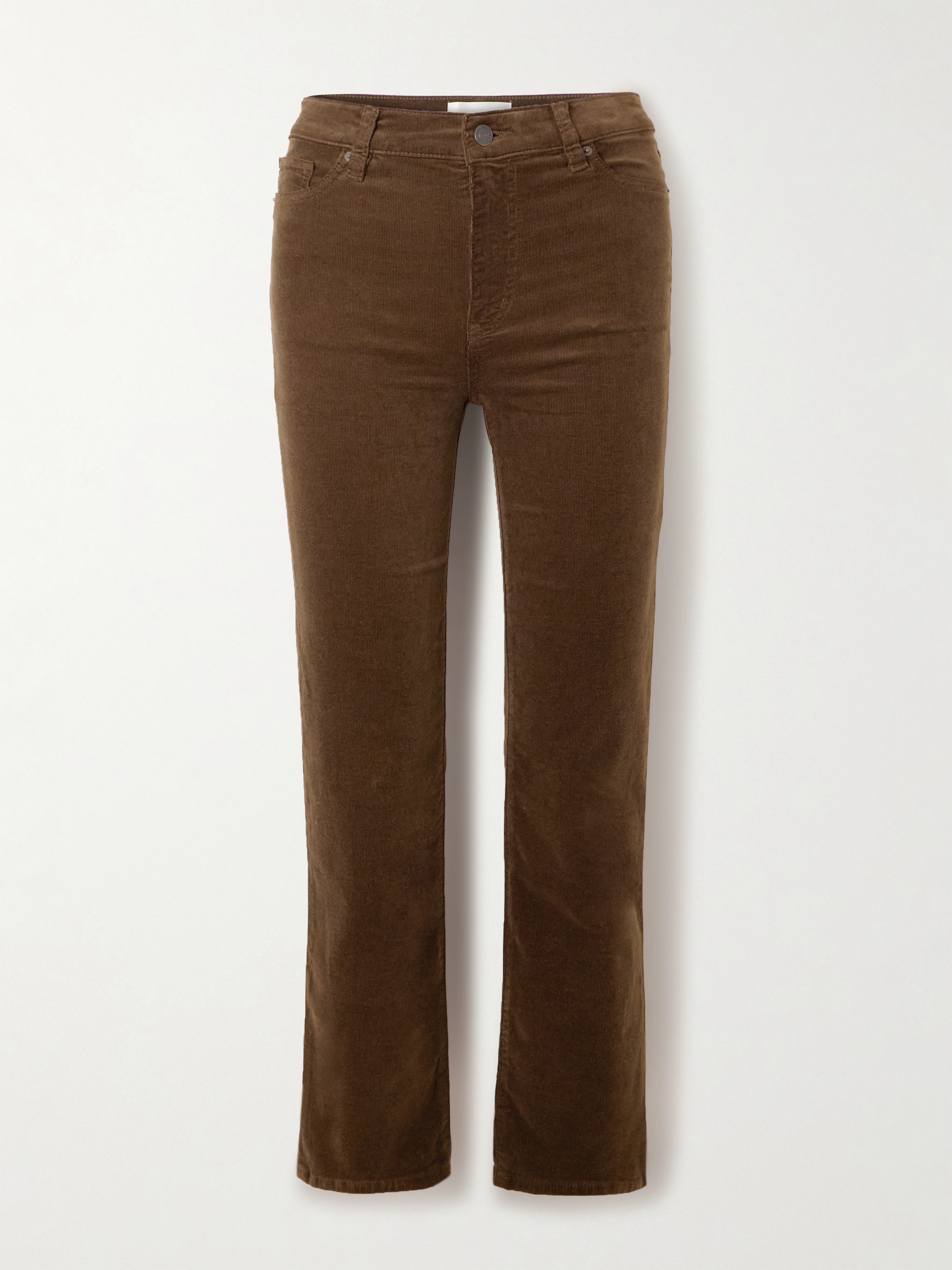 FRAME Le Sleek Straight Corduroy mid-rise jeans