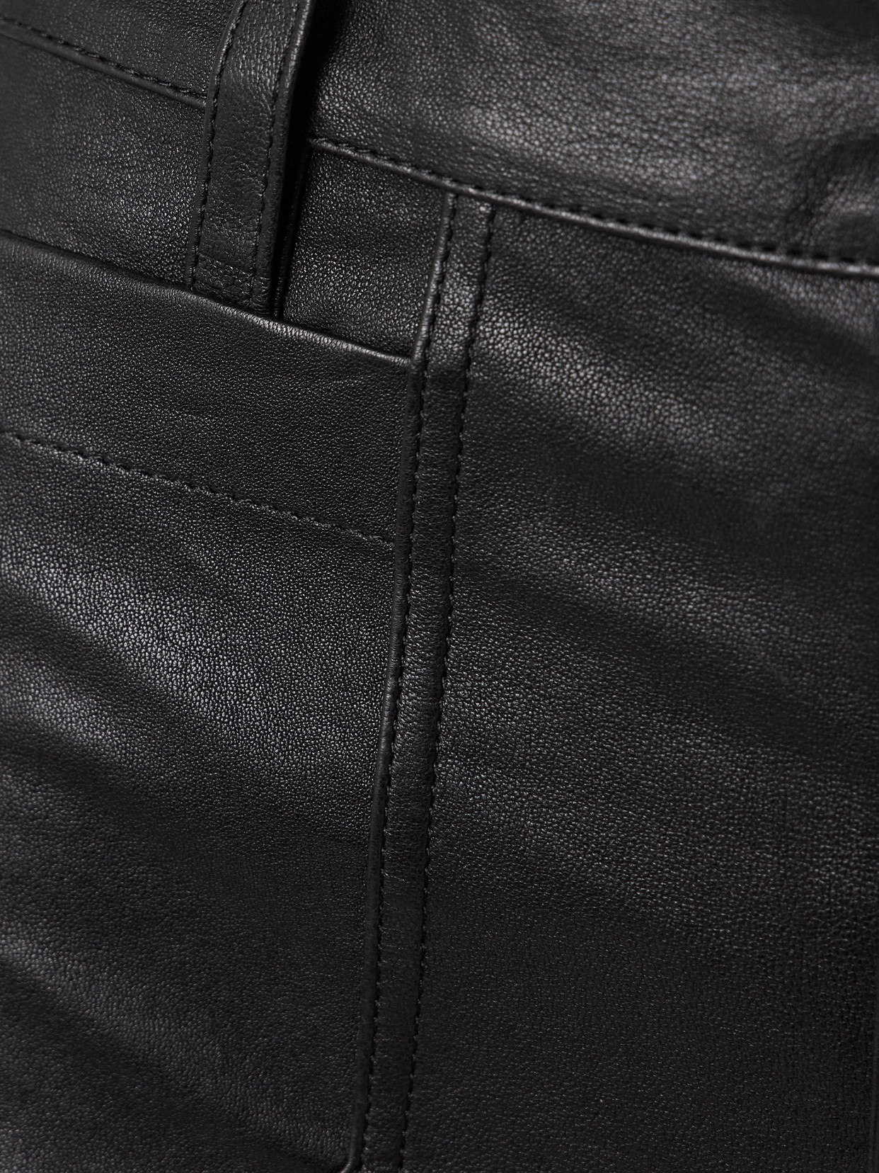 Frame Le Slim Palazzo Modernist Pocket Wide-leg Leather Pants In Multi