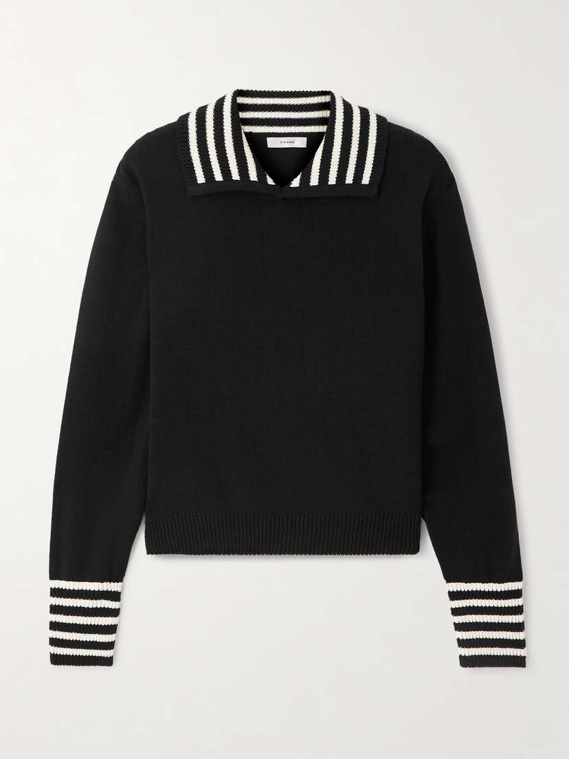 Frame Sailor Striped Cotton-blend Sweater