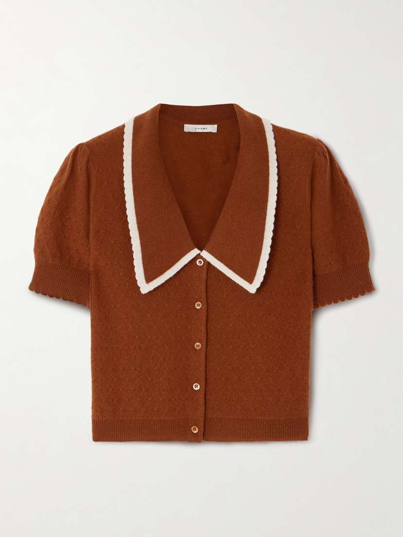 Frame Cropped Cashmere Cardigan