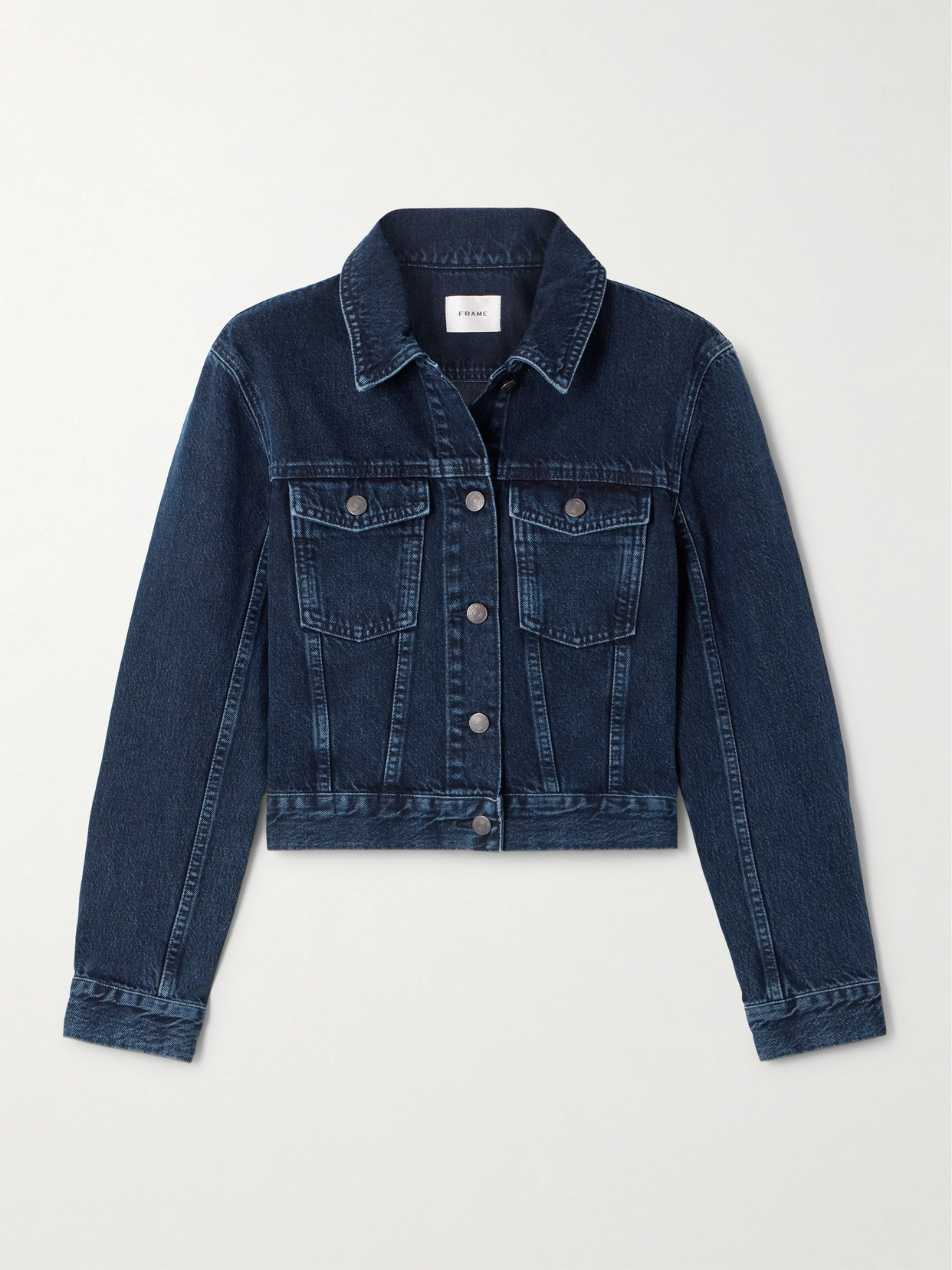 Frame Sharp Denim Jacket In Blue