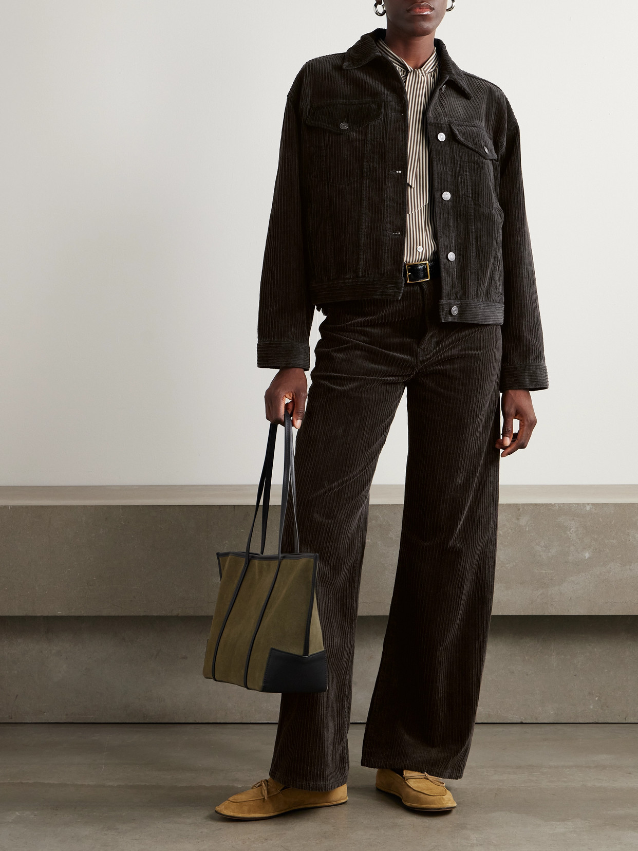 Frame Cotton-blend Corduroy Jacket In Brown