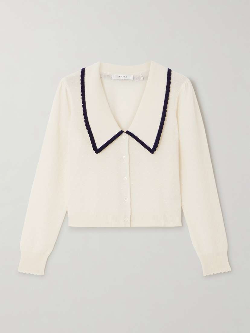 Frame Cropped Cashmere Cardigan