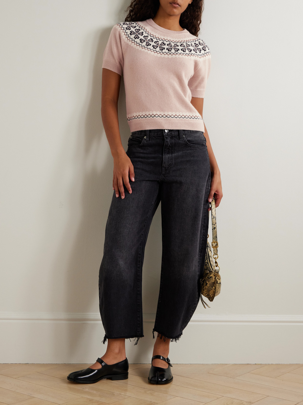 Frame Fair Isle Cashmere Sweater In Neutral