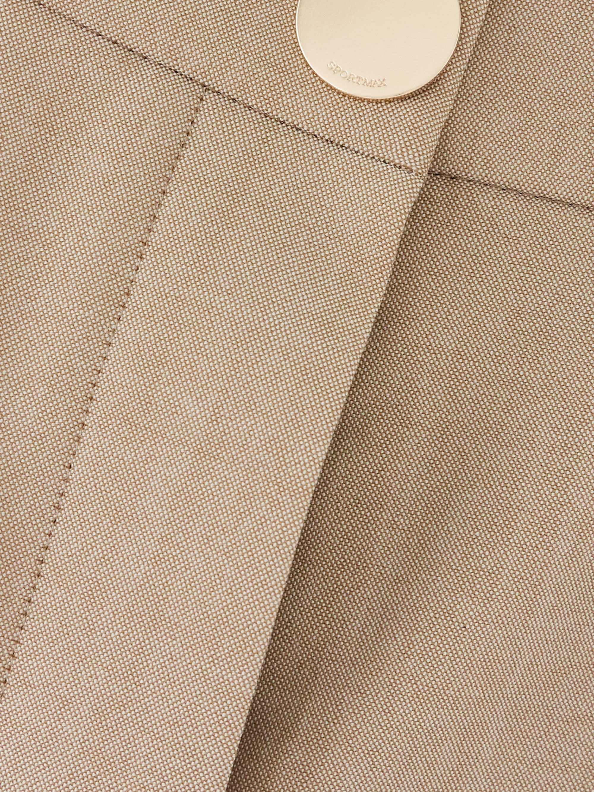 Sportmax Salvo pleated grain de poudre wool wide-leg pants thumbnail