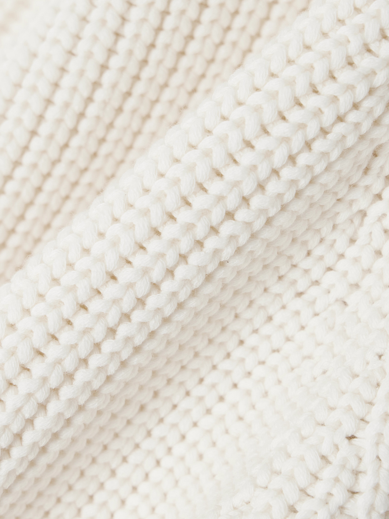 Balloon Cropped Ribbed Cotton-Blend Sweater