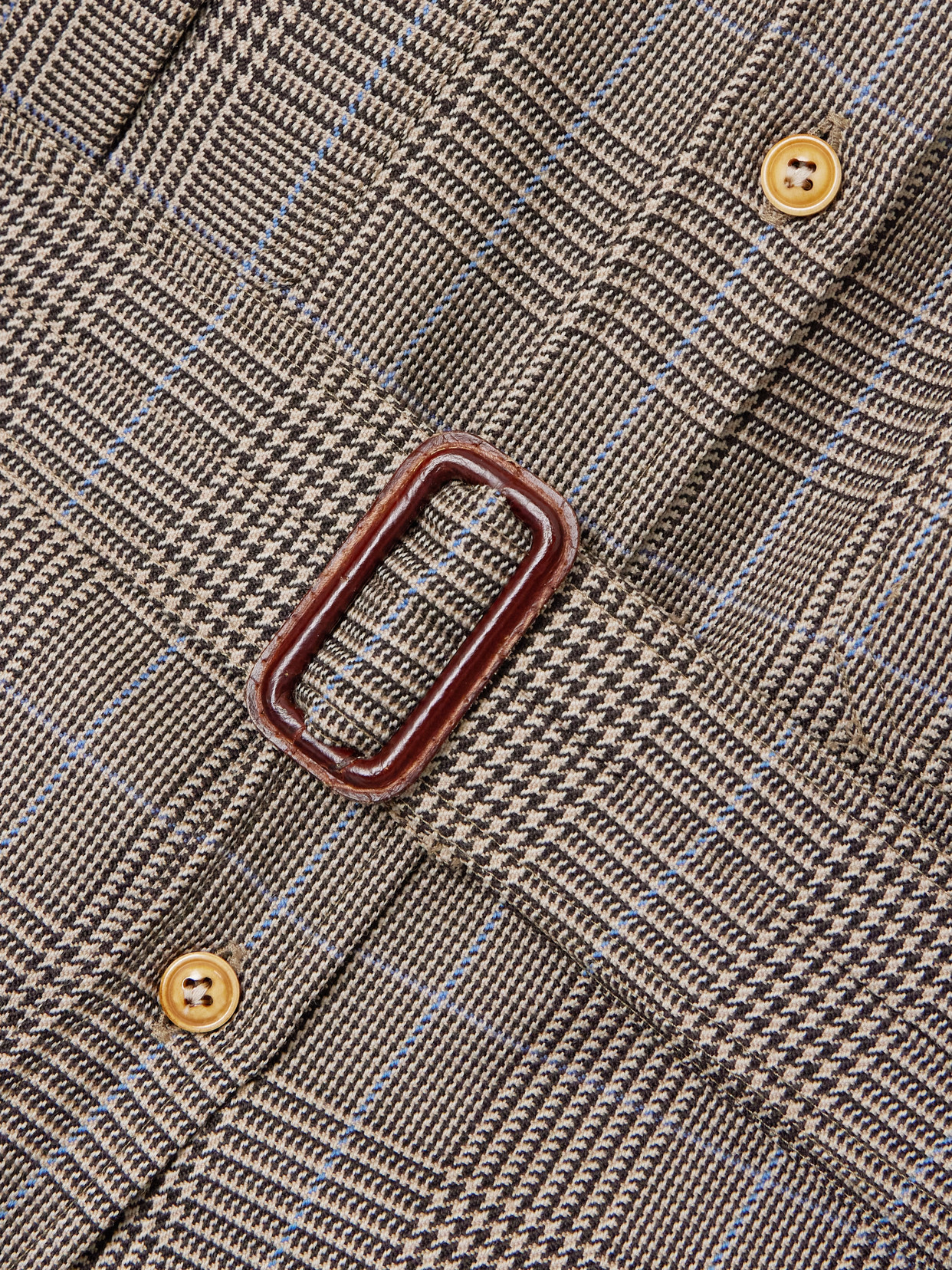 Giuliva Heritage The Aurora Prince Of Wales Checked Wool Shirt In Gray