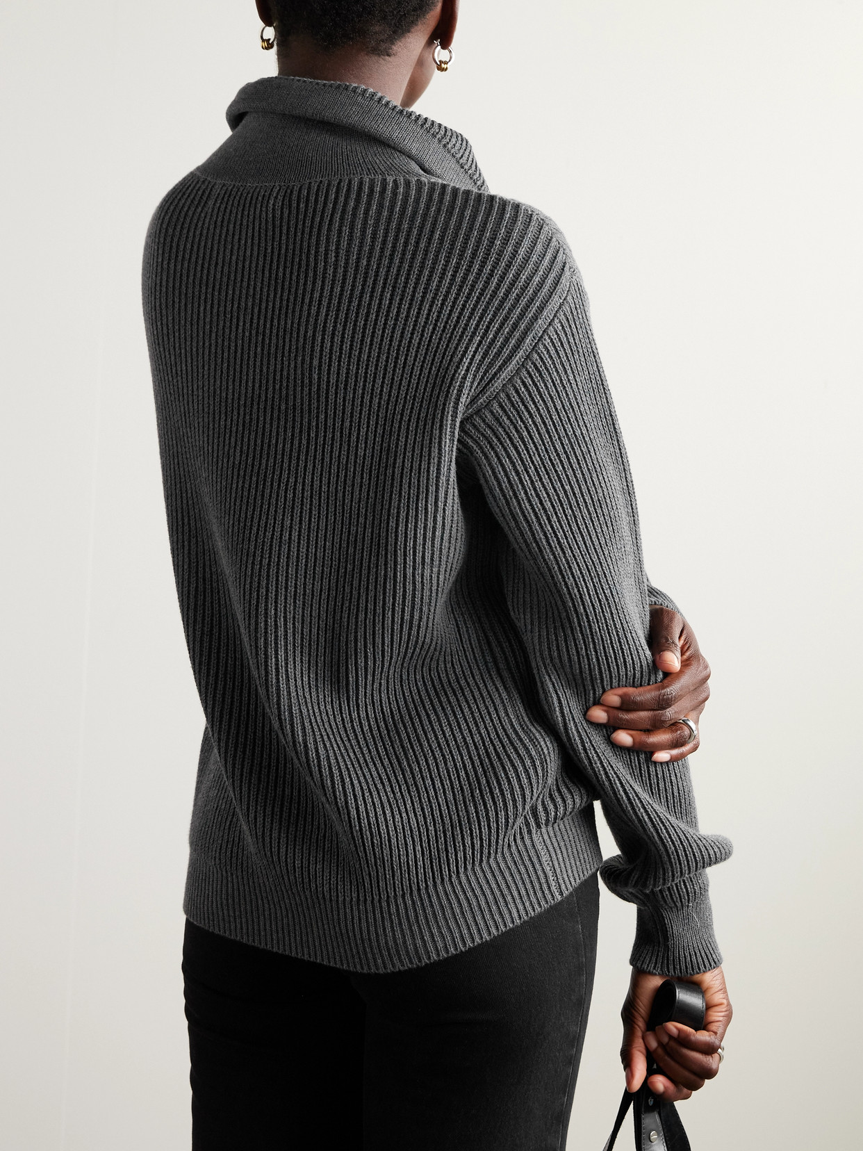 Philip Ribbed Cotton Half-Zip Sweater