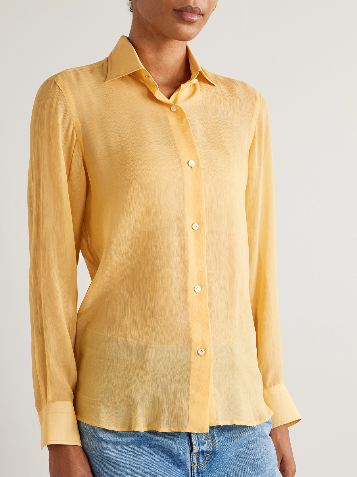 The Elvira Silk-Crepon Shirt