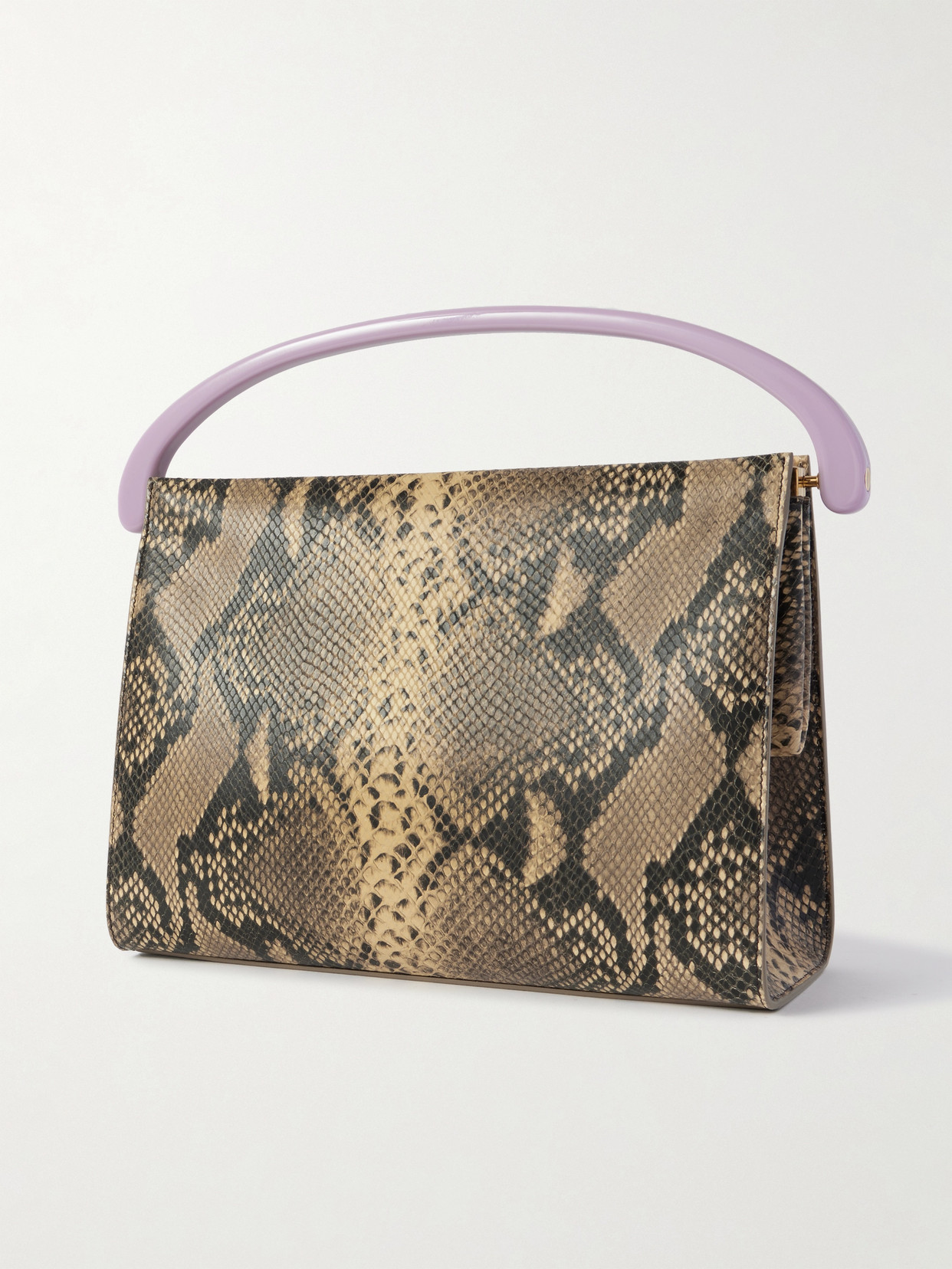 Dries Van Noten Snake-effect Leather Tote In Animal Print