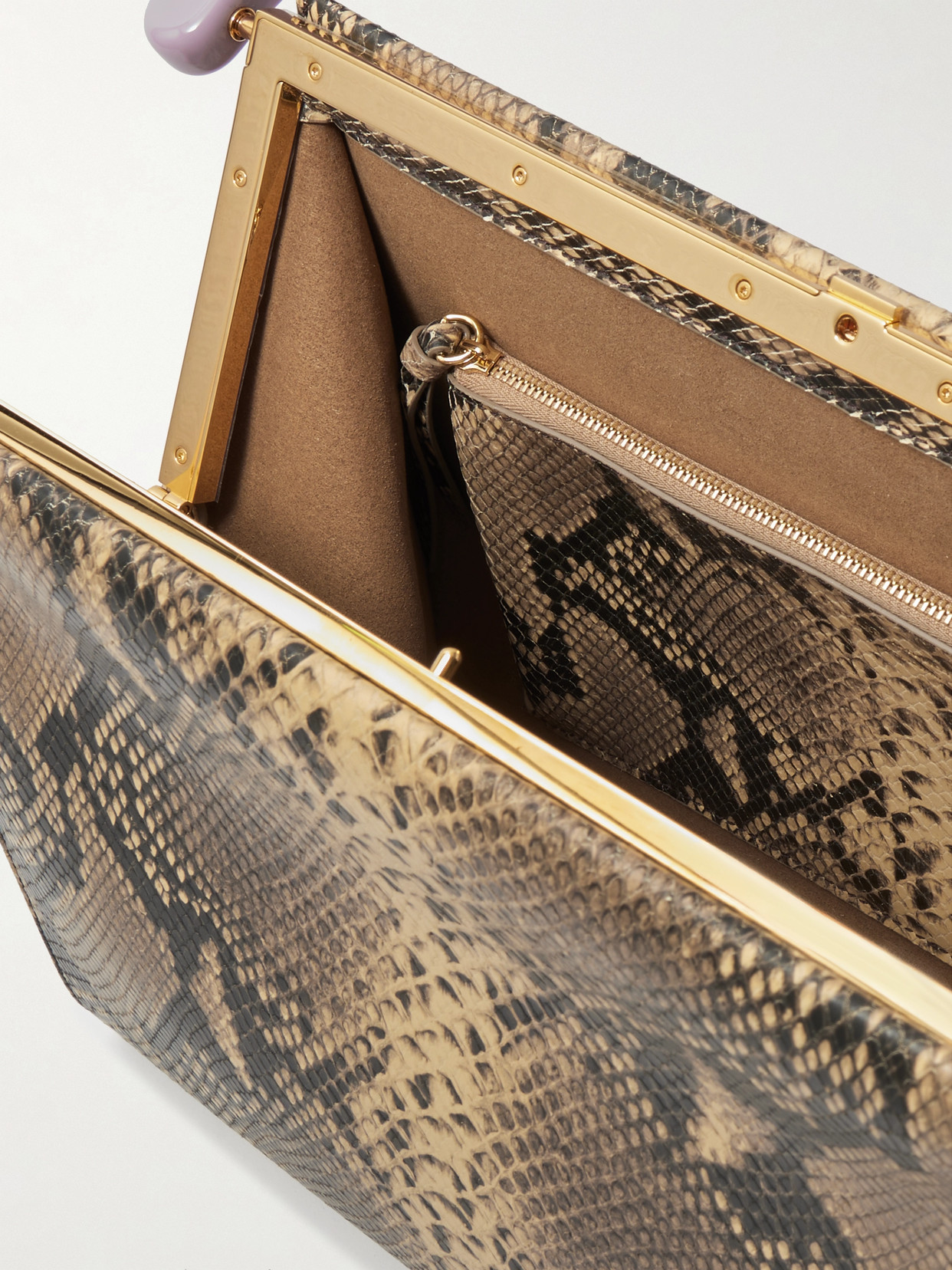 Dries Van Noten Snake-effect Leather Tote In Animal Print
