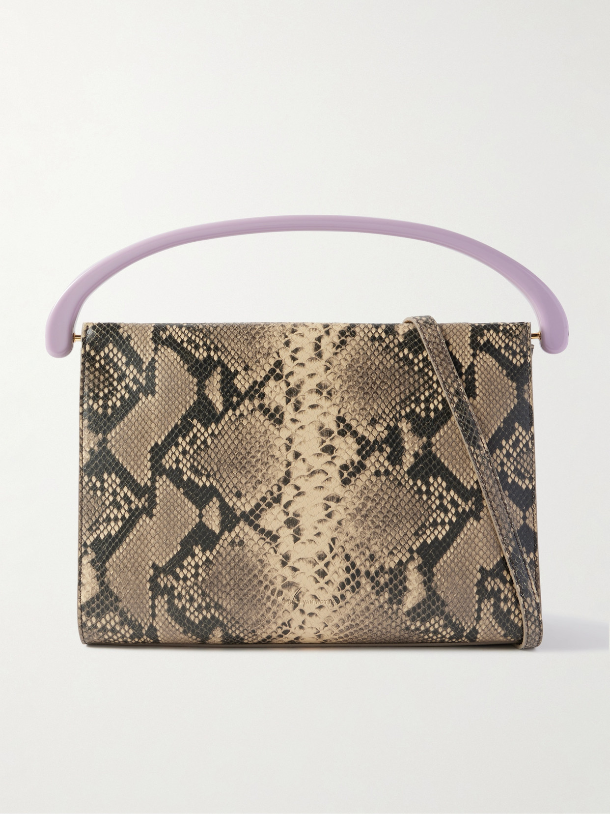Dries Van Noten Snake-effect Leather Tote In Animal Print