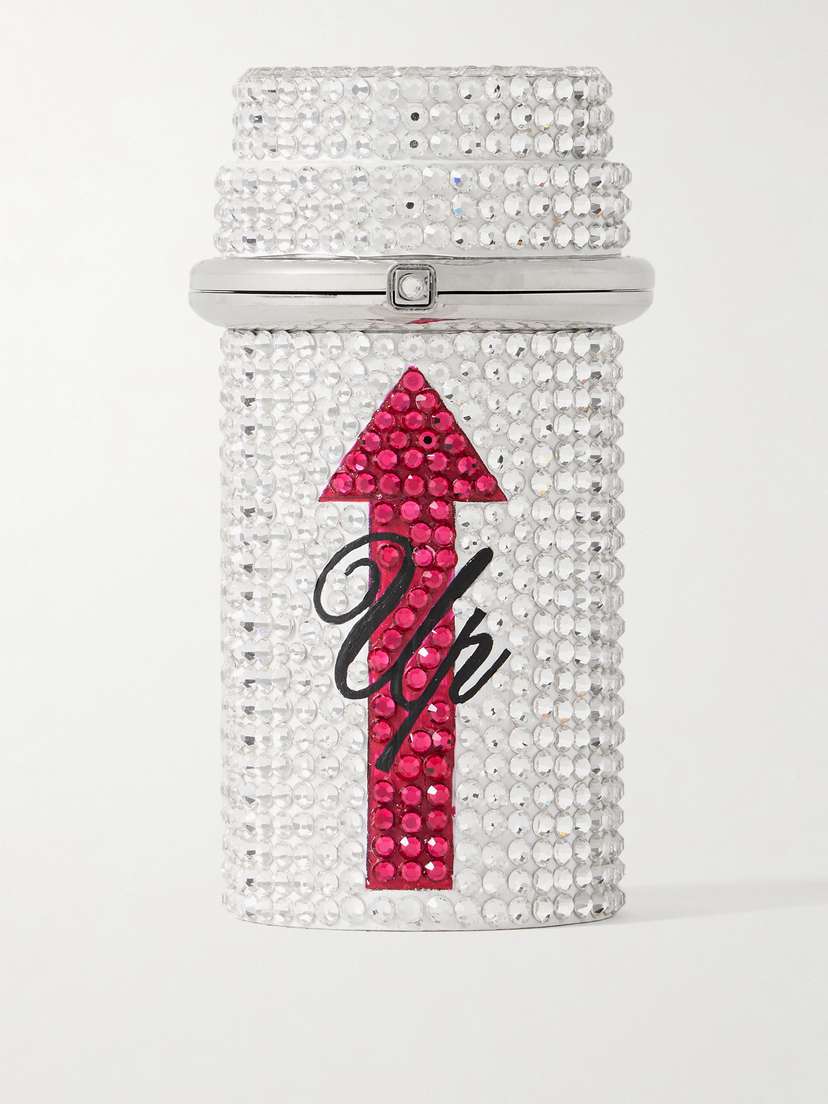 Judith Leiber Couture Equilibrium Crystal-embellished Silver-tone Pill Box