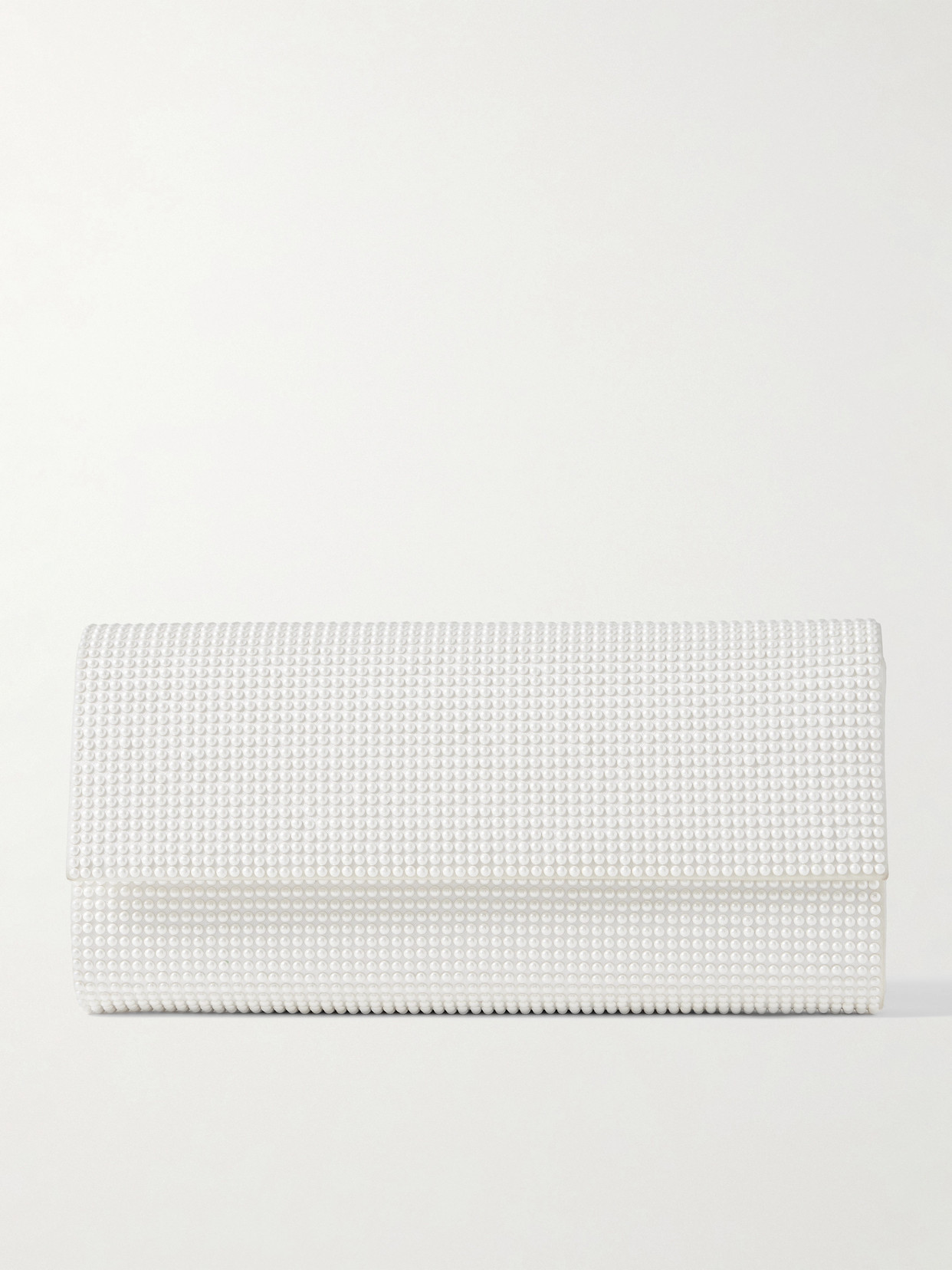 Judith Leiber Perry Faux Pearl-embellished Satin Clutch