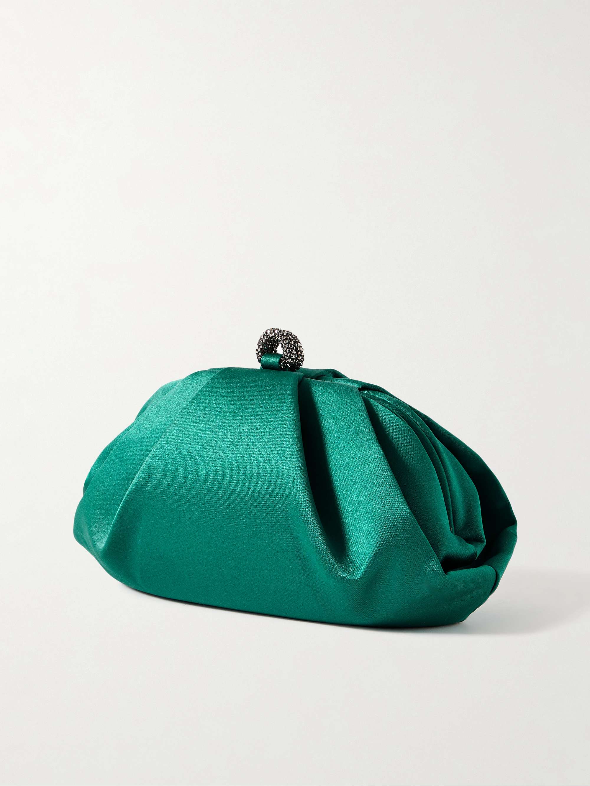 JUDITH LEIBER COUTURE Gemma crystal-embellished satin clutch