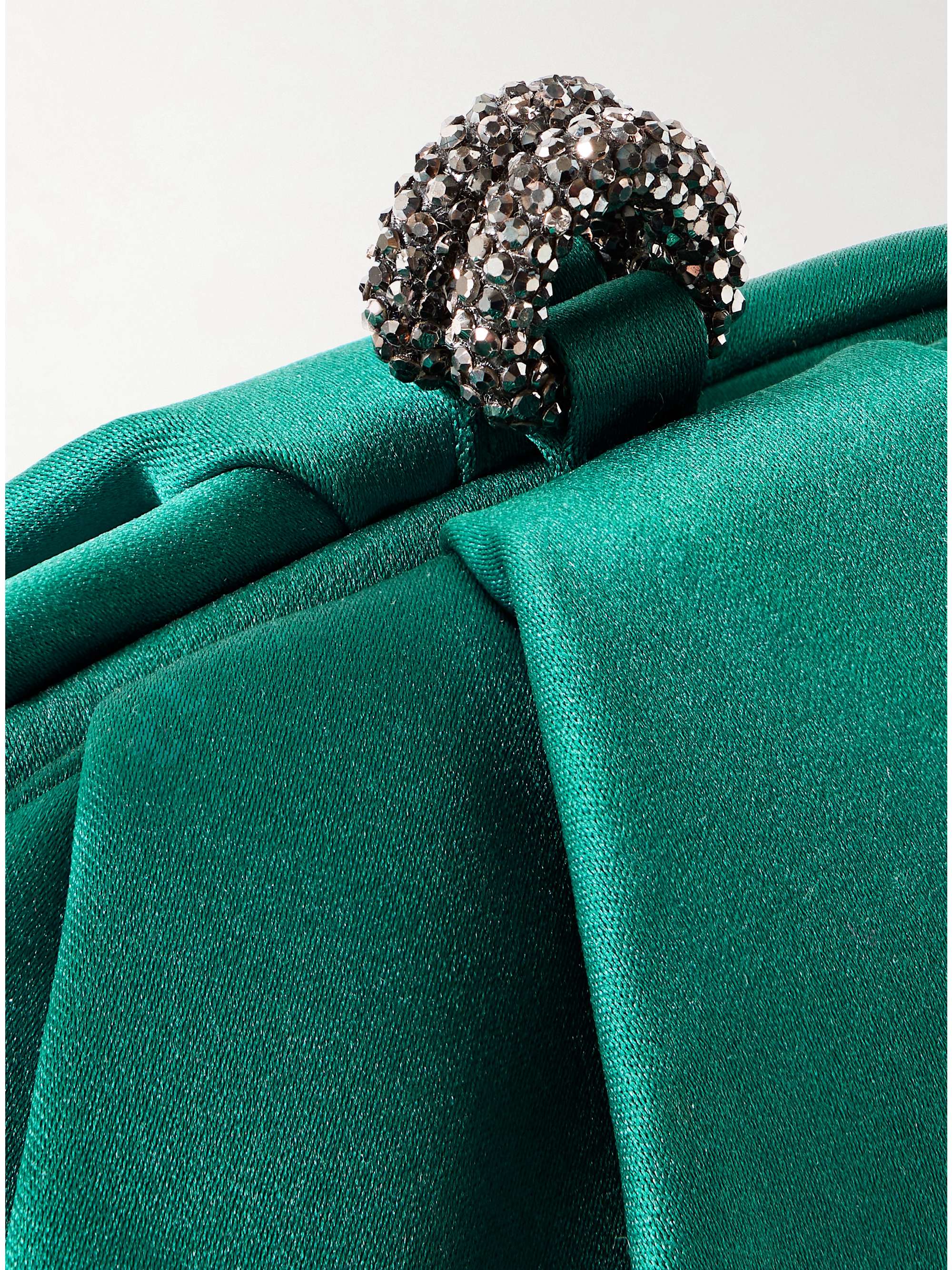 JUDITH LEIBER COUTURE Gemma crystal-embellished satin clutch