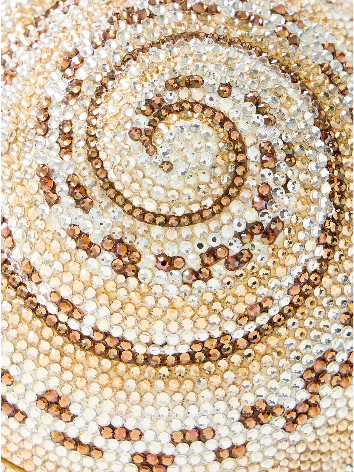 Judith Leiber Calico Shell Crystal-embellished Gold-tone Clutch In White