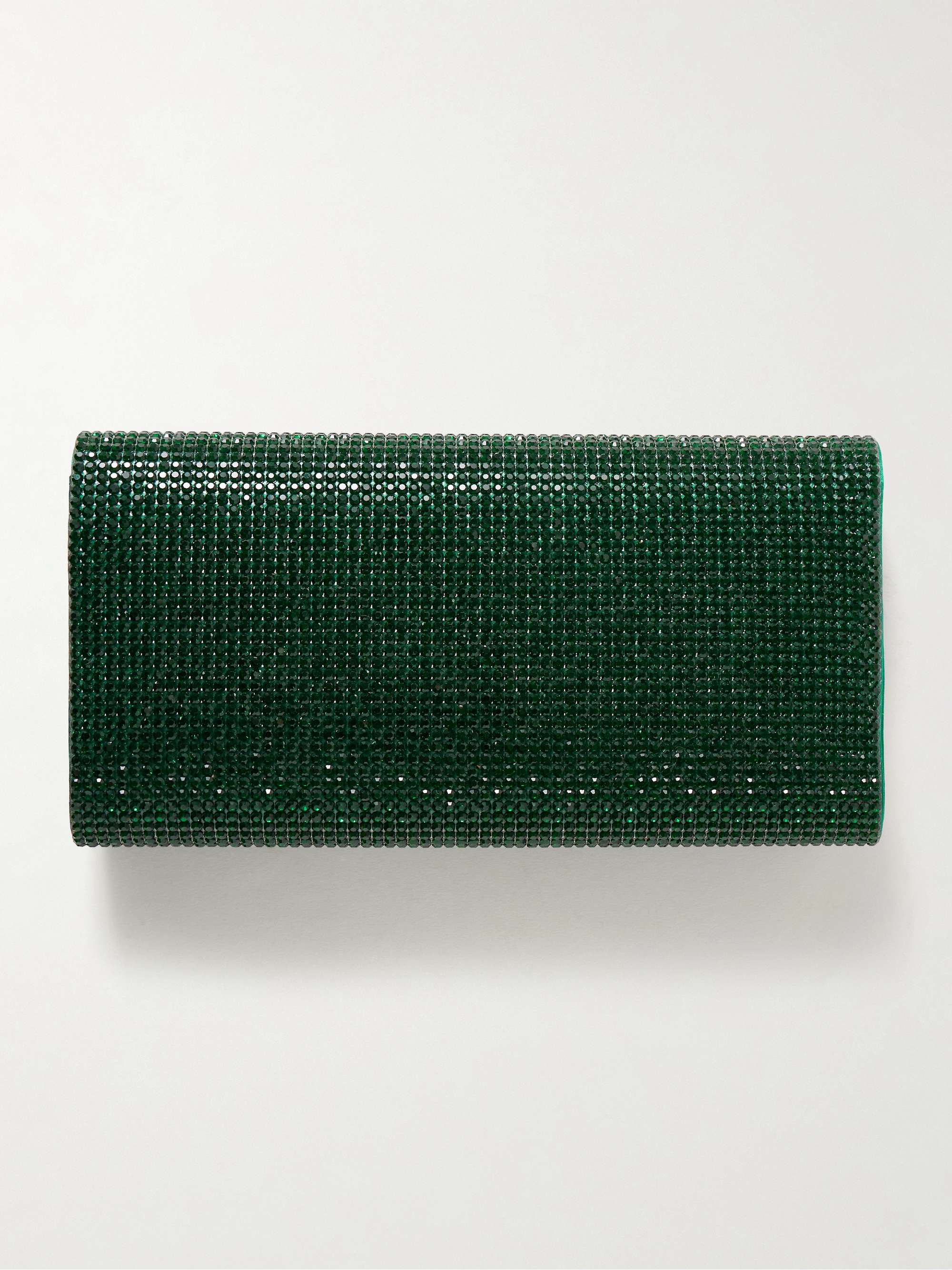 JUDITH LEIBER COUTURE Perry crystal-embellished satin clutch