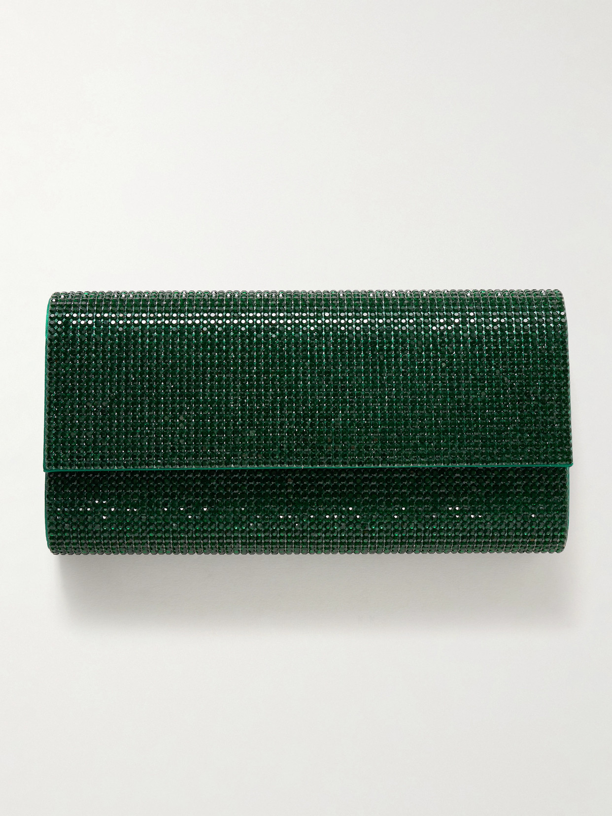 Judith Leiber Perry Crystal-embellished Satin Clutch