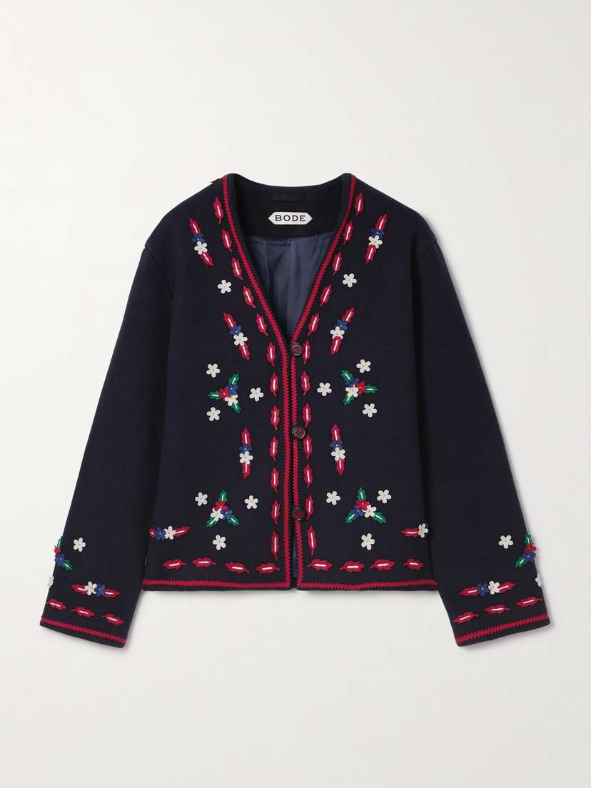 BODE Carroll Appliquéd Wool Felt Jacket