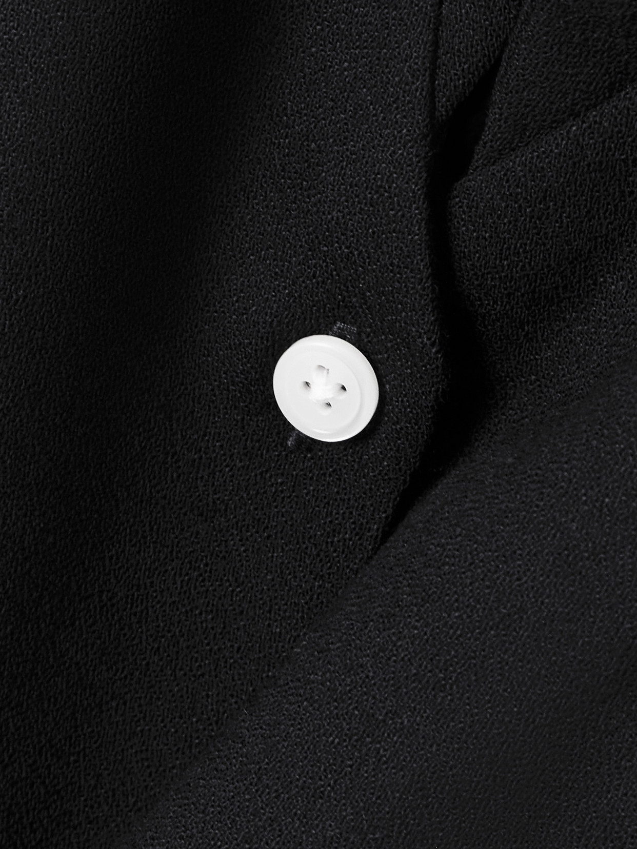 Bode Astor Wool-crepe Blouse In Black