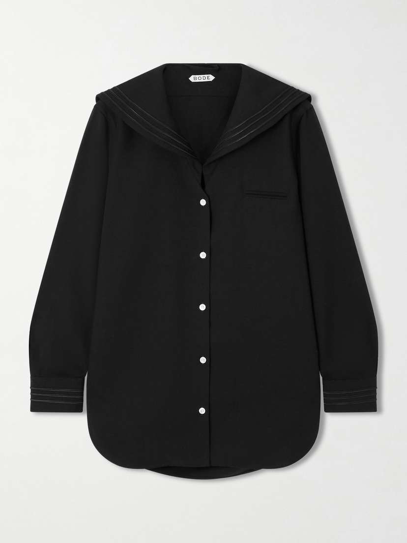 BODE Astor Wool-crepe Blouse