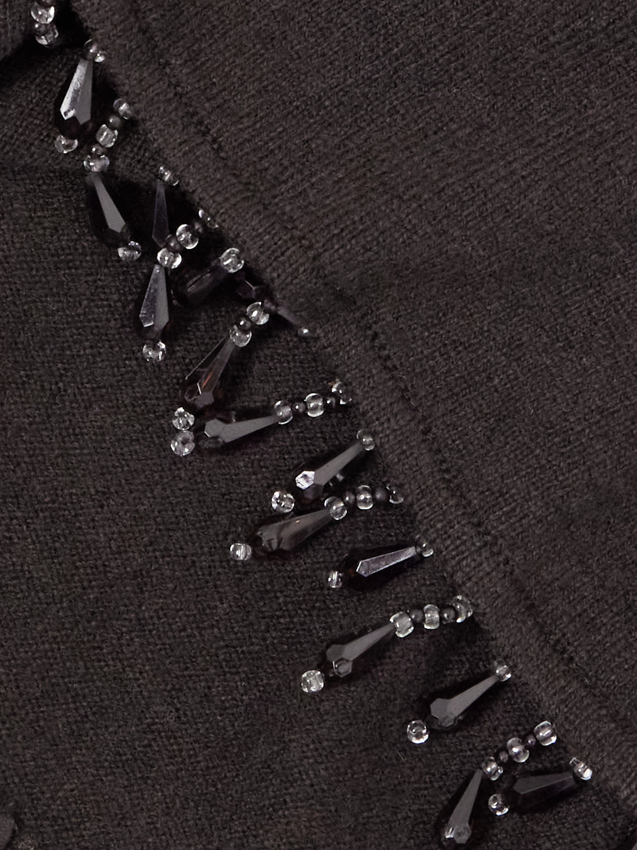 Bode Fringed Bead-embellished Wool And Cashmere-blend Top In Brown