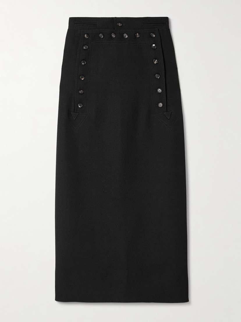 BODE Wool-twill Maxi Skirt