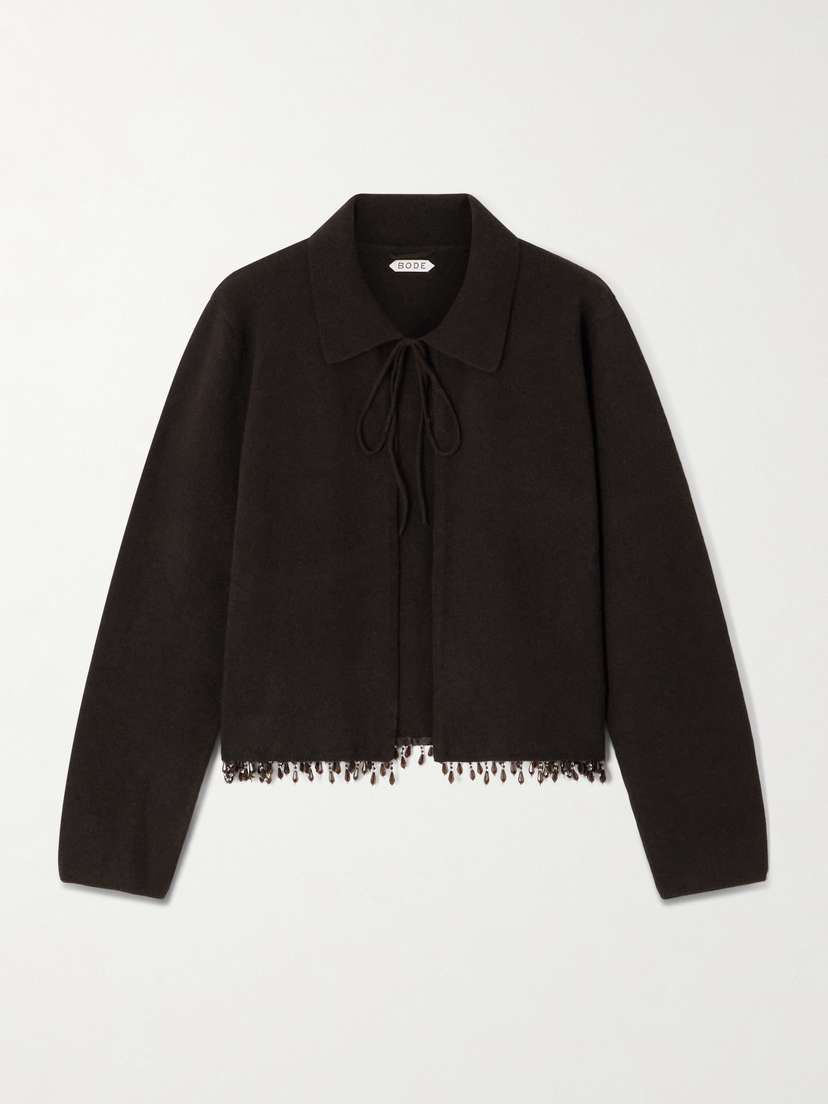 BODE Embellished Wool And Cashmere-blend Cardigan