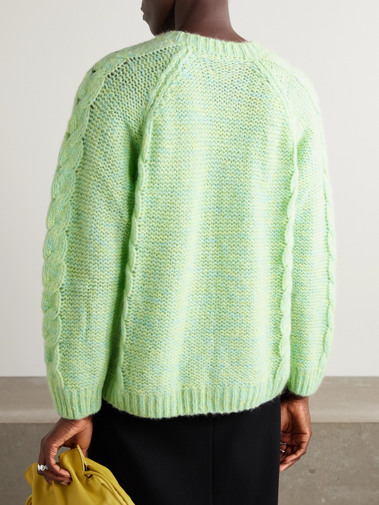 Bode Eiderdown Sweater In Green