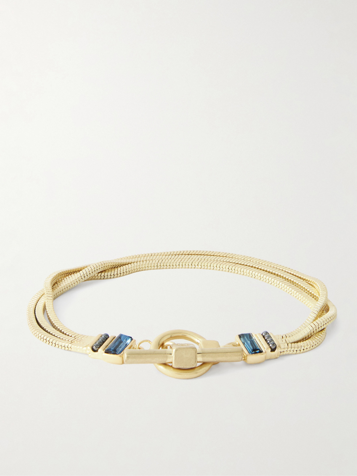 Roxanne Assoulin The Slinky Gold-tone Crystal Bracelet