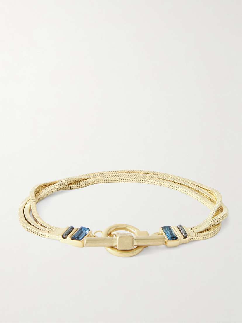 Roxanne Assoulin The Slinky Gold-tone Crystal Bracelet