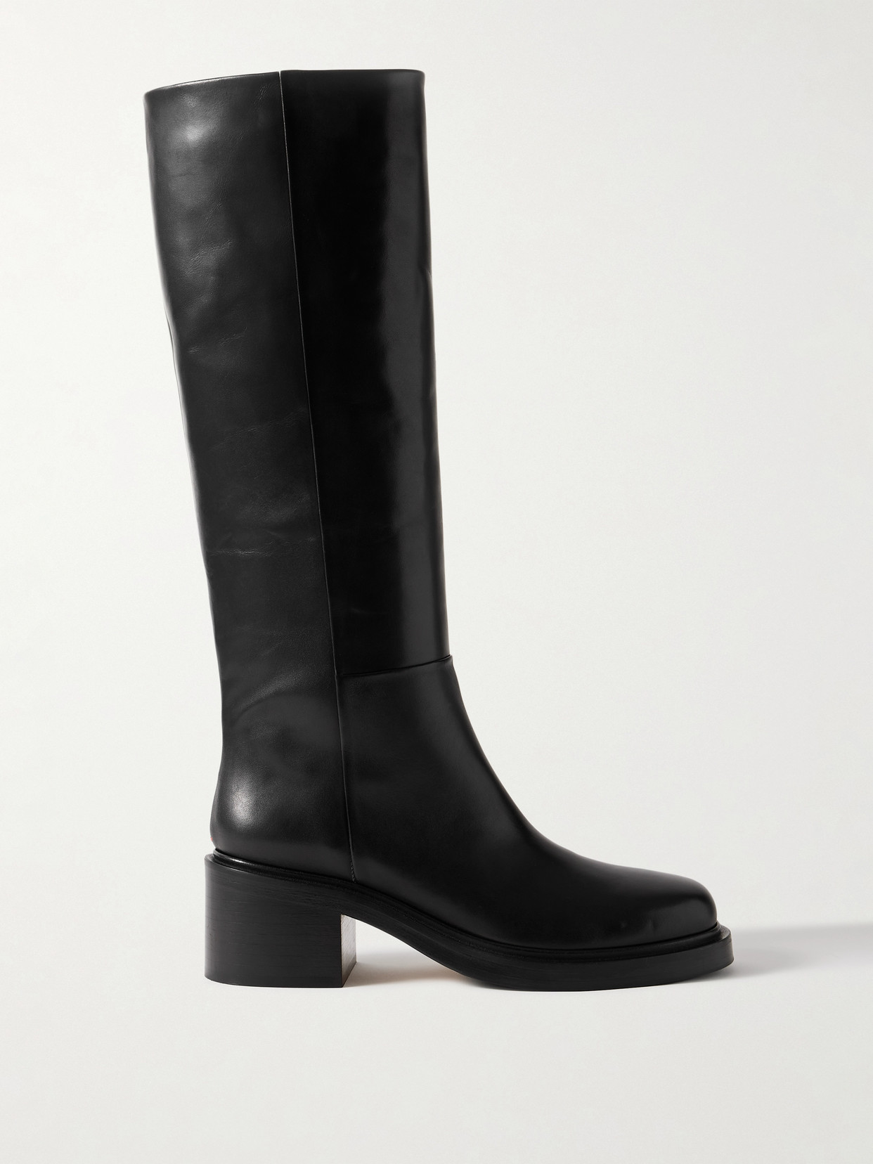 Aeyde Taito Leather Knee Boots In Black