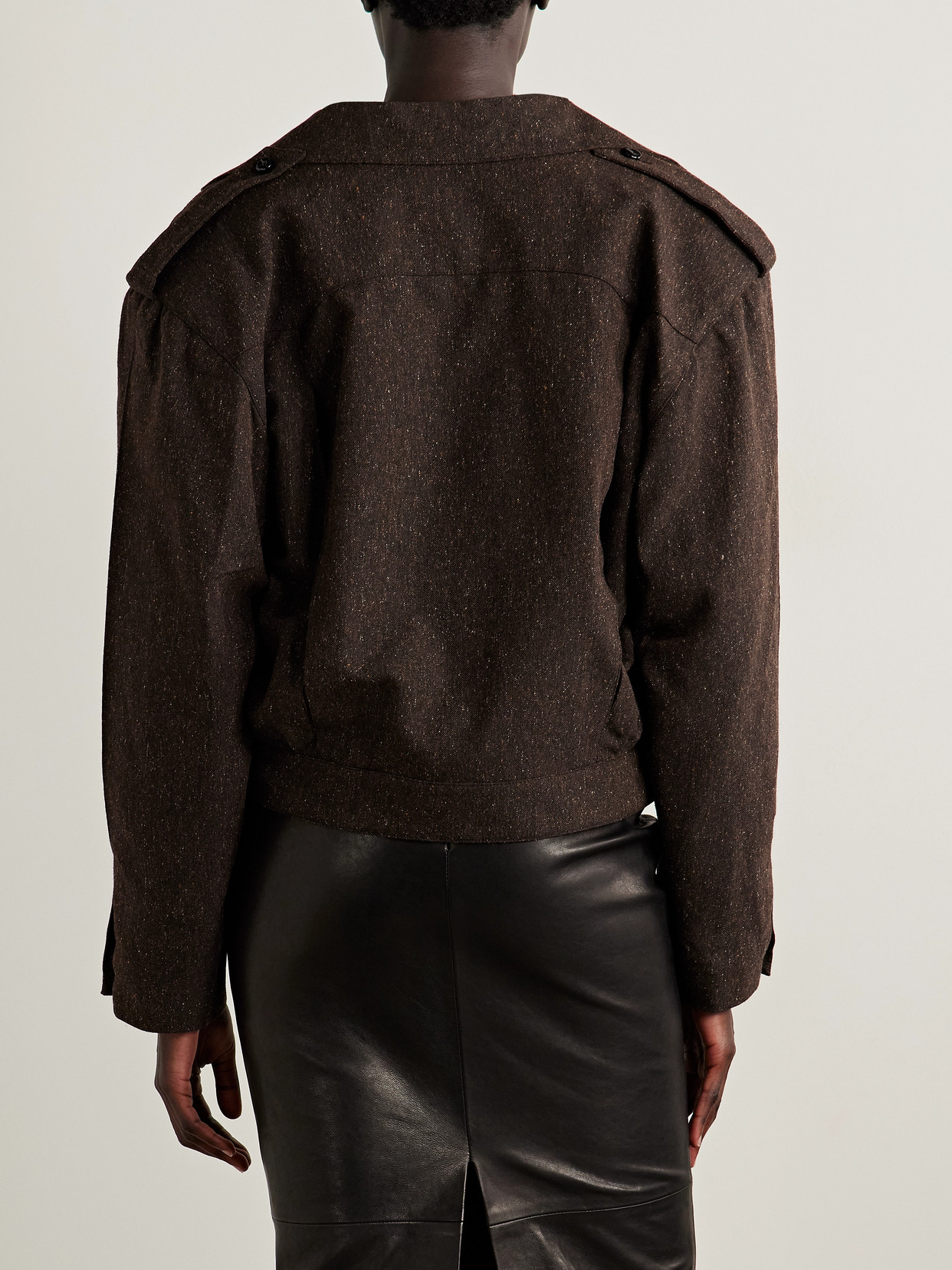 Blazé Milano Kiso Wool-blend Canvas Jacket In Brown