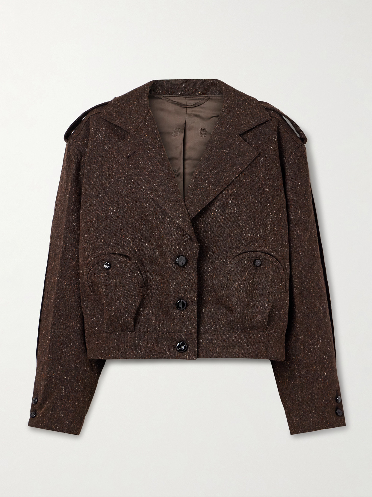 Blazé Milano Kiso Wool-blend Canvas Jacket In Brown