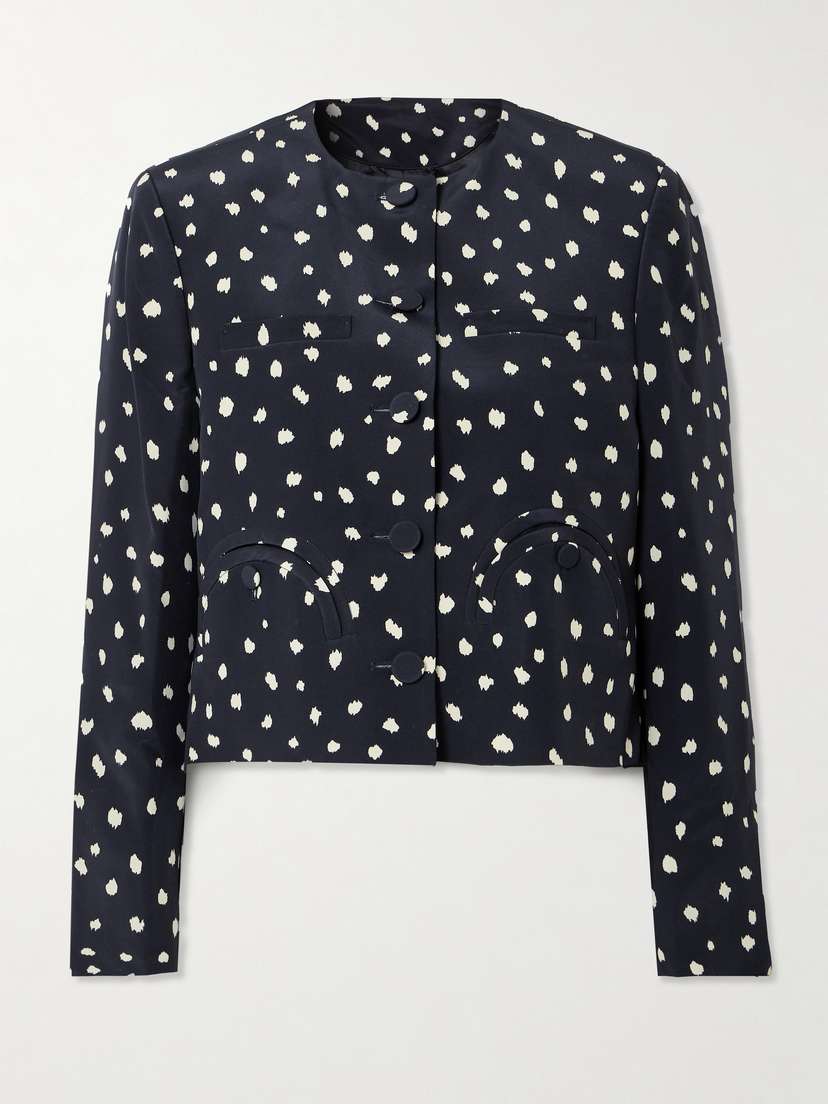 Blazé Milano Shamo Polka-dot Silk Jacket