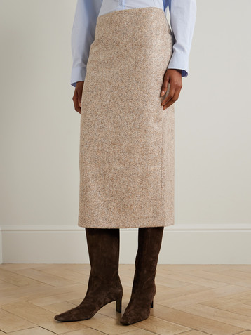 Blazé Milano Sussex alpaca and wool-blend midi skirt
