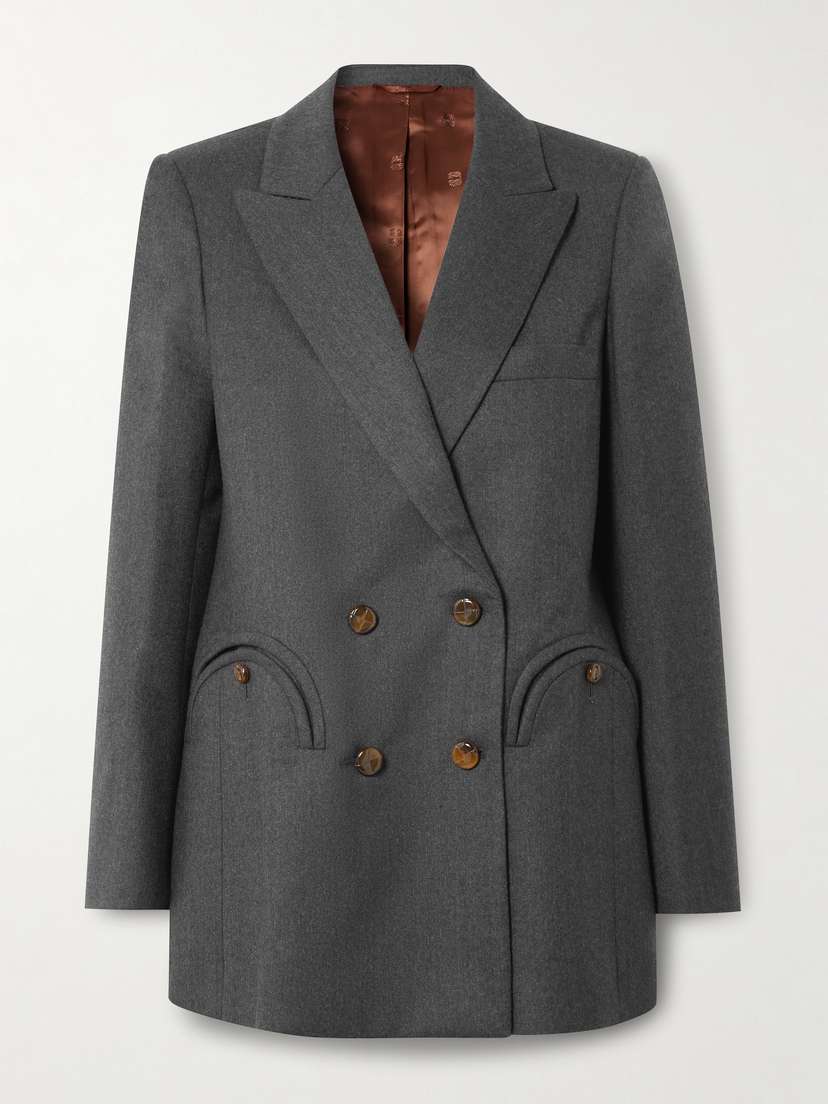 Blazé Milano Everyday Double-breasted Wool-twill Blazer